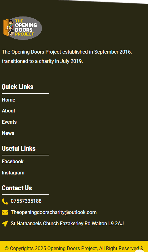 Opening Doors Project - Mobile View